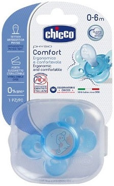 Chicco succhietto comfort boy in silicone 0-6 mesi 1 pezzo