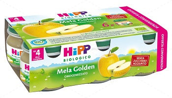 Hipp bio omogeneizzato mela golden 6x80 g