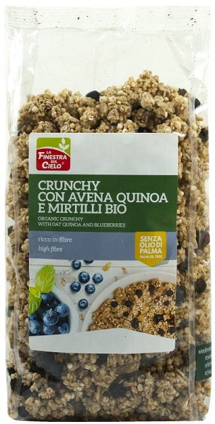 Crunchy con avena quinoa e mirtilli