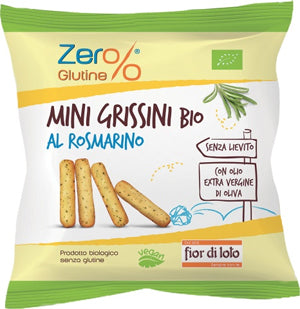 Mini grissini al rosmarino bio monoporzione 30 g