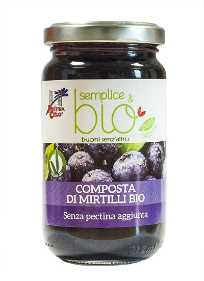 Semplice&bio composta di mirtilli senza pectina 220 g