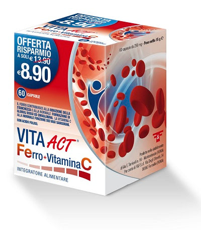 Vita act ferro+vitamina c 60 capsule