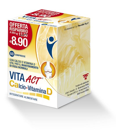 Vita act calcio + vitamina d 60 compresse