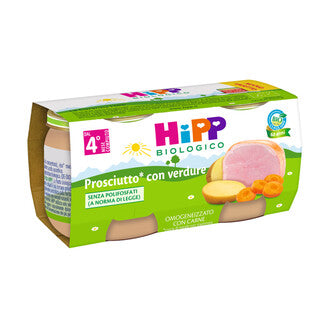 Hipp bio hipp bio omogeneizzato prosciutto con verdure 2x80 g