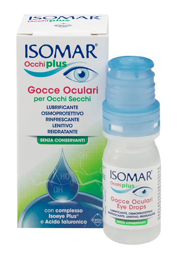 Isomar occhi plus gocce oculari per occhi secchi all'acido ialuronico 0,25% 10 ml