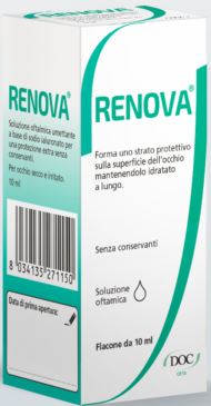 Renova collirio sostituto lacrimale a base di acido ialuronico 0,4% flacone da 10 ml senza conservanti