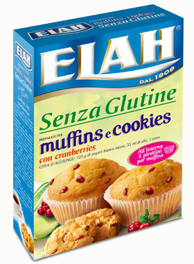 Elah preparato per muffin e cookies con cranberries 190 g