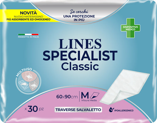 Traversa assorbente lines specialist classic misura 60x90 cm 30 pezzi