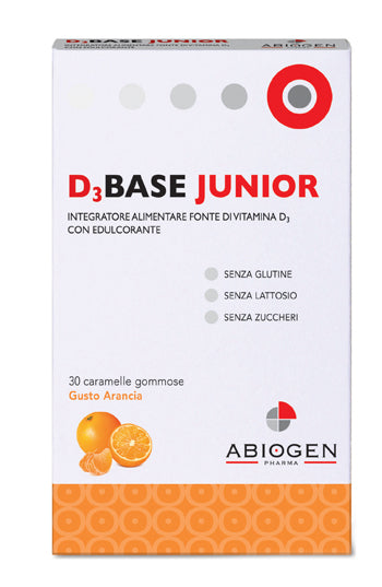 D3base junior 30 caramelle gommose arancia