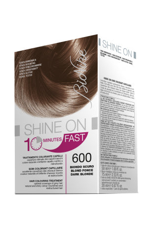 Bionike shine on fast trattamento colorante capelli biondo scuro 600 flacone 60 ml + tubo 60 ml