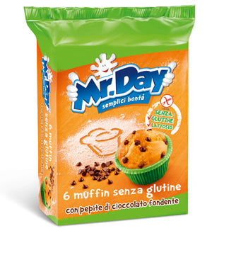 Mr day muffin senza glutine con pepite di cioccolato fondente 6 x 42 g