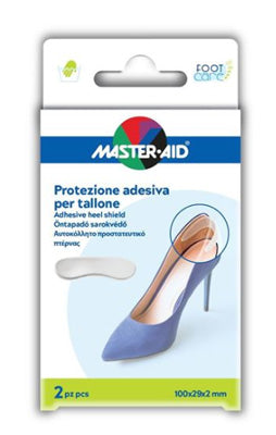 Protezione adesiva master-aid footcare trasparente tallone 2 pezzi a4