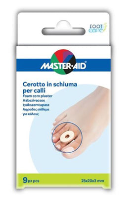 Cerotto calli master-aid footcare in schiuma pu 3 mm 9 pezzi b9