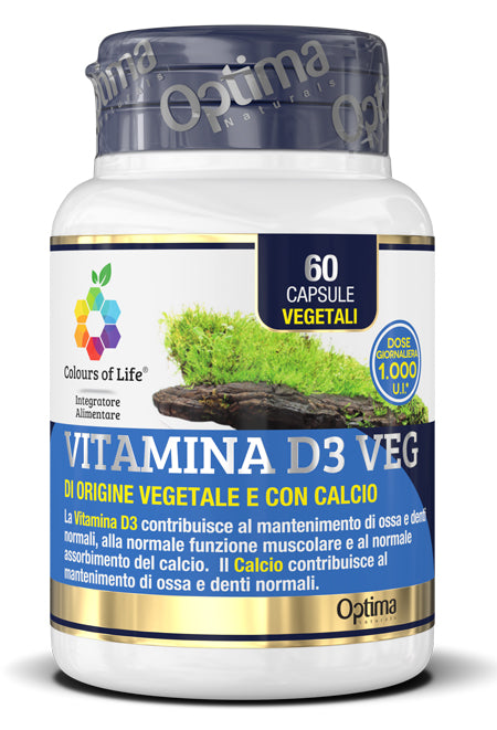 Colours of life vitamina d3 veg 60 capsule 500 mg