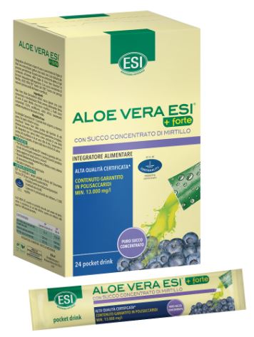 Esi aloe vera succo + forte mirtillo 24 pocket drink