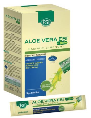 Esi aloe vera succo + forte 24 pocket drink