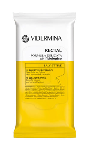 Vidermina rectal salviettine 15 pezzi