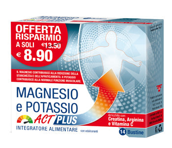 Magnesio e potassio act plus 14 bustine