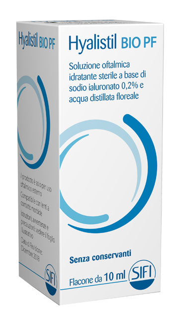 Gocce oculari ha 0,2% e acque distillate hyalistil bio pf frutti rossi 10 ml