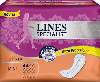 Lines specialist pannolone mini farma 18 pezzi