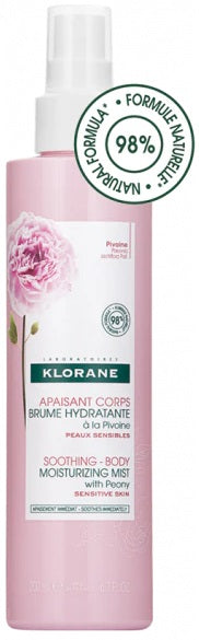 Klorane latte idratante nebulizzato alla peonia 200 ml