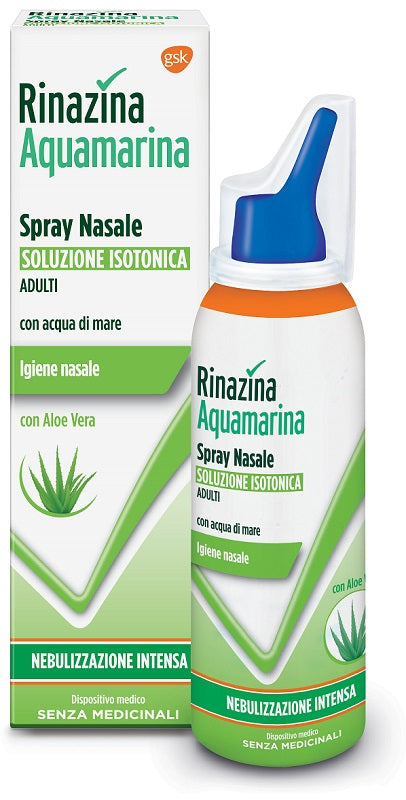 Rinazina aquamarina isotonica aloe spray nebulizzazione intensa 100 ml