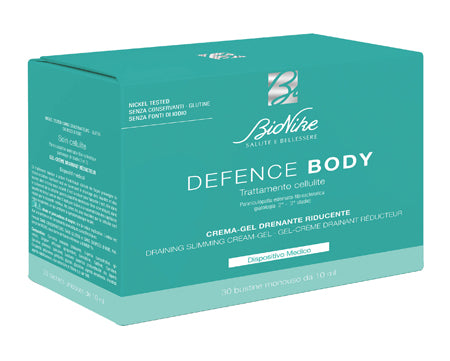 Defence body trattamento cellulite crema gel drenante riducente 30 bustine da 10 ml