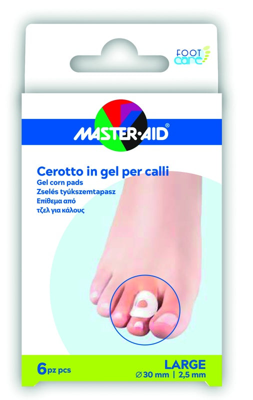 Cerotto protezione calli master-aid footcare in gel large 6 pezzi b11