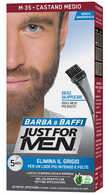 Just for men barba & baffi m35 castano medio 51 g