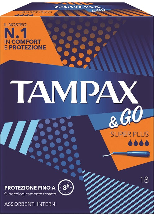 Tampax &go assorbente interno super plus 18 pezzi