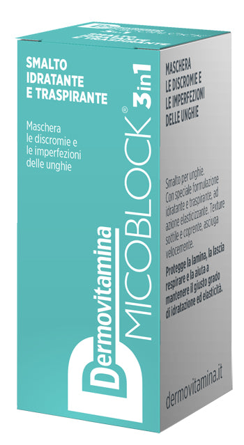 Dermovitamina micoblock 3 in 1 smalto idratante e traspirante turchese 5 ml