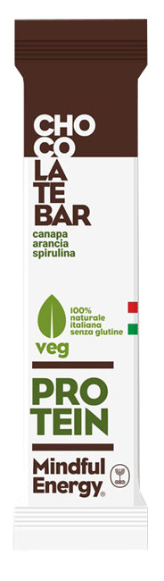 Mindful energy barretta al cioccolato con canapa-arancia-spirulina 60 g