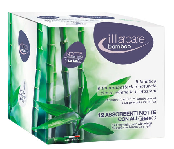 Illa care bamboo assorbente notte 12 pezzi