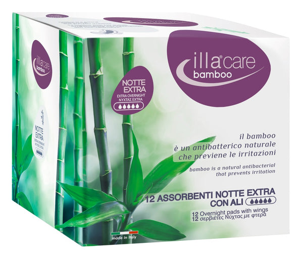 Illa care bamboo assorbenti notte extra 12 pezzi