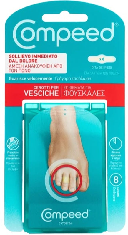 Compeed cerotti per vesciche dita piedi 8 pezzi carton