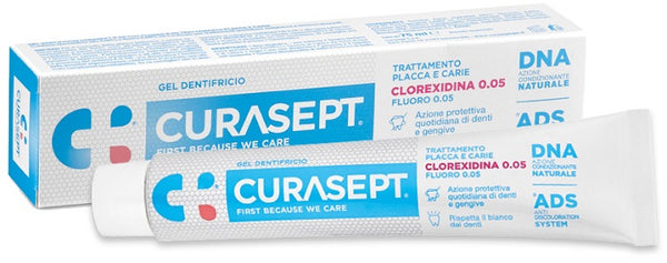 Curasept dentifricio 0,05 75 ml ads+dna