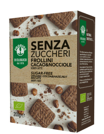 Frollini cacao/nocciole senza zucchero 200 g