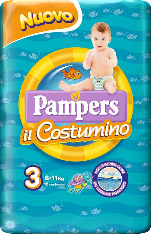 Pampers costumino baby shark cp s3-4 12 pezzi