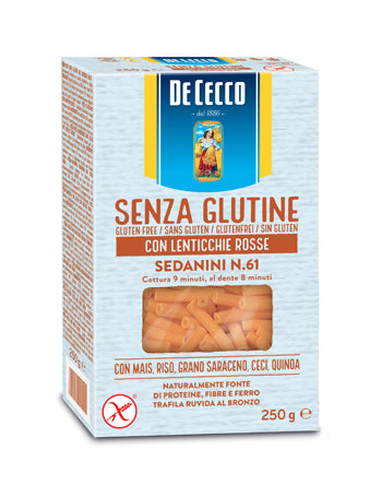 De cecco sedanini n61 lenticchie rosse 250 g