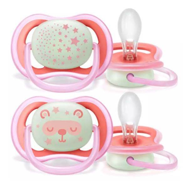 Avent succhietti ultra air night 6-18m femmina 2 pezzi