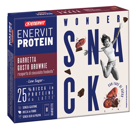 Enervit protein snack brownie low sugar 8 barrette 30 g