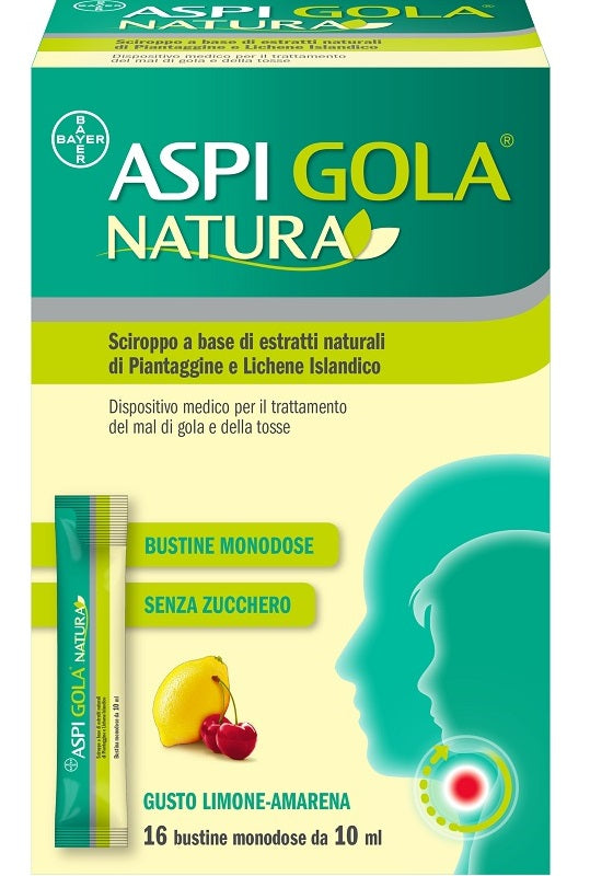 Aspi gola natura 16 bustine monodose da 10 ml