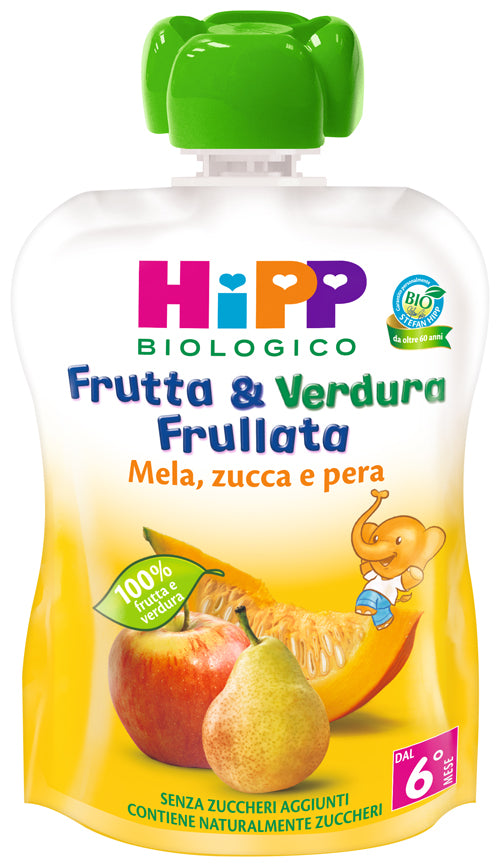 Hipp bio frutta & verdura mela pera zucca 90 g