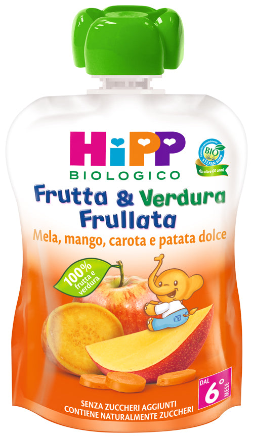 Hipp bio frutta & verdura mela mango carota patata dolce 90 g