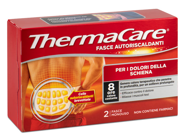 Fascia autoriscaldante a calore terapeutico thermacare schiena 2 pezzi