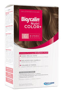 Bioscalin nutricolor plus 6 biondo scuro crema colorante 40 ml + rivelatore crema 60 ml + shampoo 12 ml + trattamento finale balsamo 12 ml