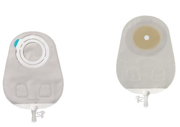 Sensura mio flex sistema 2 pezzi con aggancio adesivo sacca multichamber per urostomia trasparente 35mm da 550 ml 30 pezzi