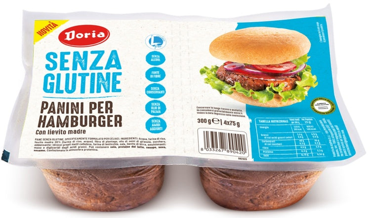 Doria panini hamburger 4x75 g