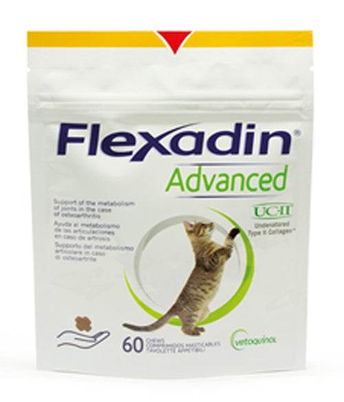 Flexadin advanced gatto tutte le taglie busta da 60 tavolette appetibili masticabili