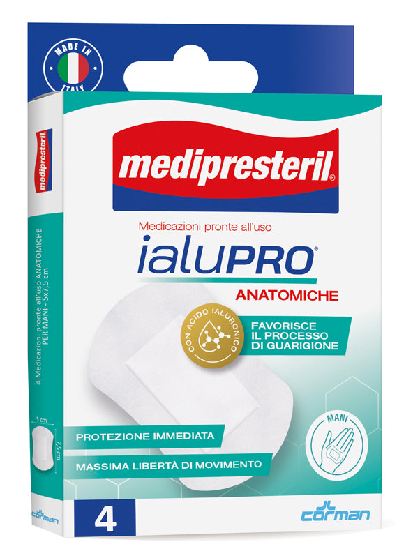 Medipresteril ialupro mani 5x7,5 cm 4 pezzi